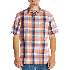 Tommy Bahama Men's XL Plaid Button Down Shirt Island Crafted Casual Chest Pocket